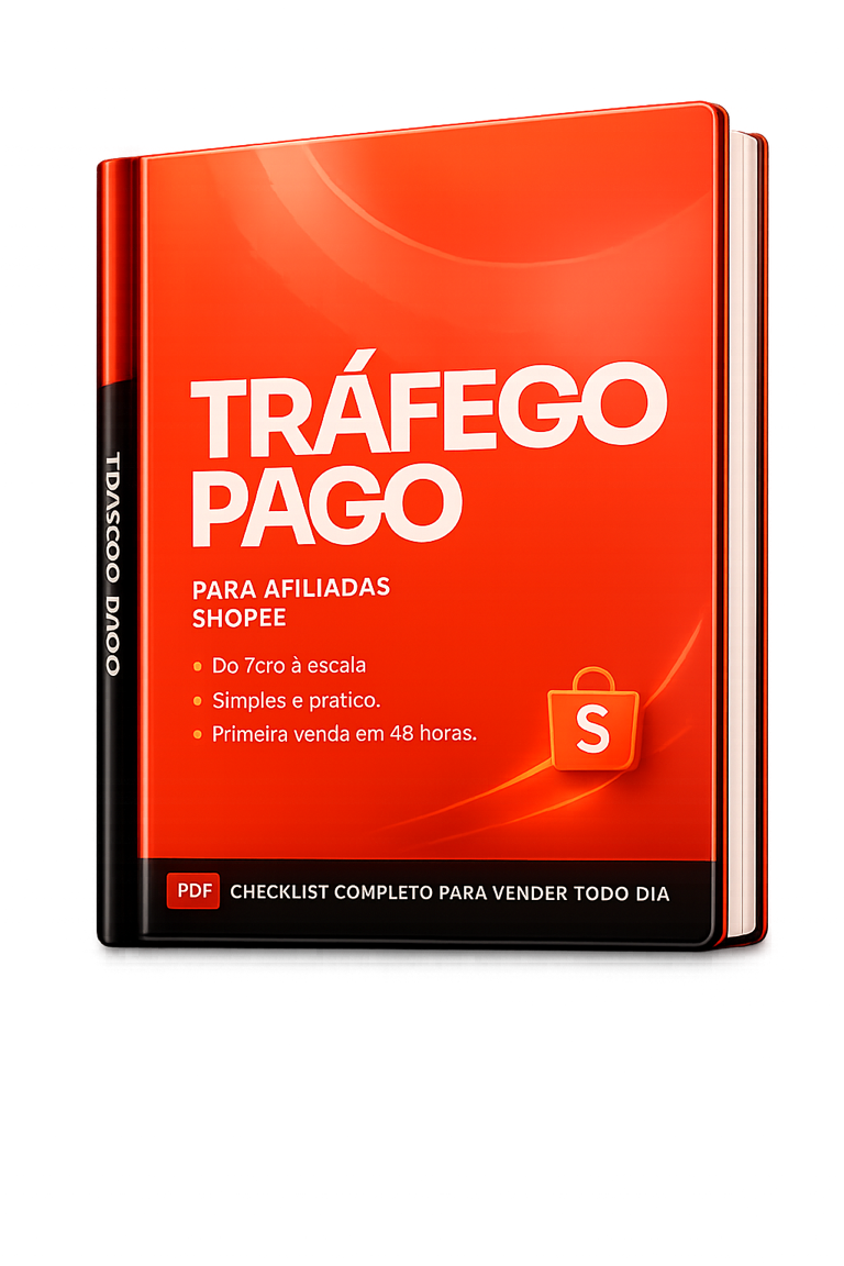 Mockup do Checklist de Tráfego Pago para afiliadas Shopee